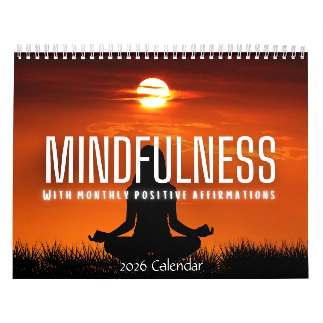 Mindfulness Positiva Affirmationer 2026 Kalender (Omslag)