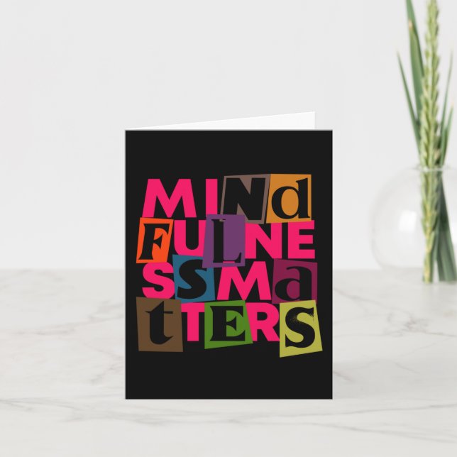 Mindfulness S Sticker Kort (Framsida)