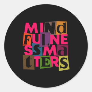 Mindfulness S Sticker Runt Klistermärke