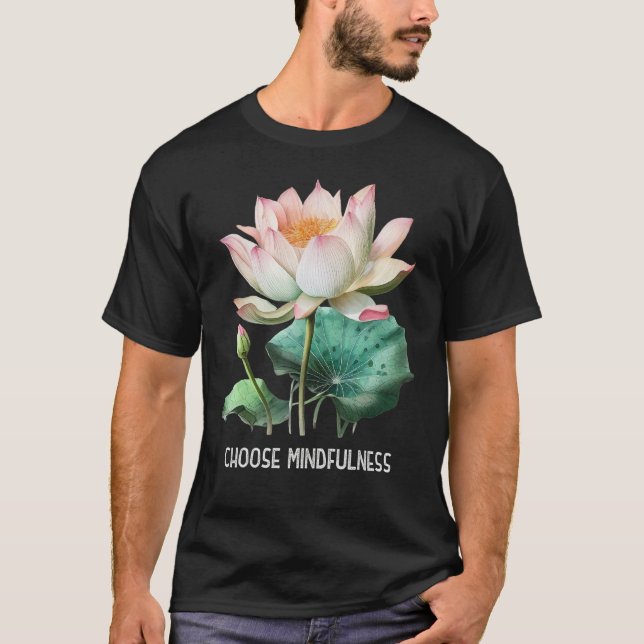 Mindfulness Saying Minimal Yoga Tee Choose Mindful (Framsida)