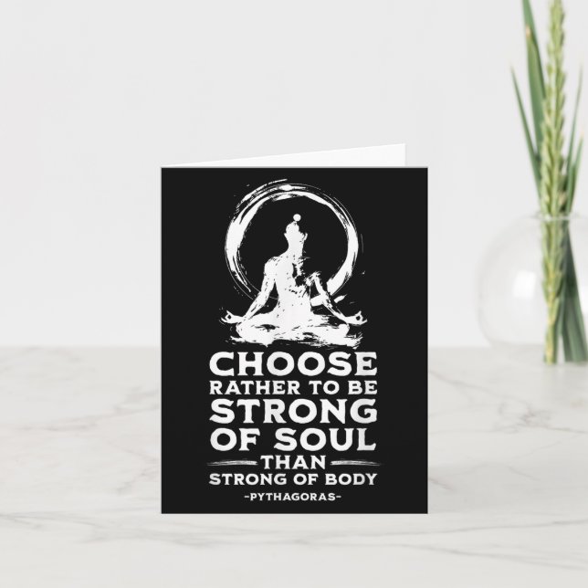 Mindfulness Stoic Philosophy Pythagoras Quote Medi Kort (Framsida)