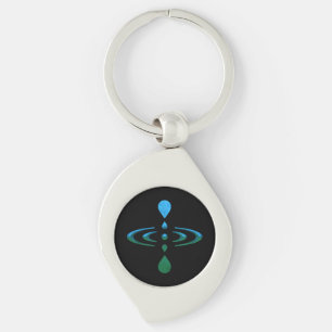 Mindfulness Swirl Silverfärgad Nyckelring