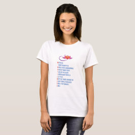 Mindfulness Tshirt-uttryck för varje brev Tee Shirt