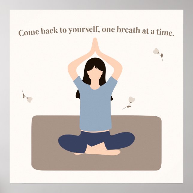Mindfulness Yoga Väggkonst (Framsidan)