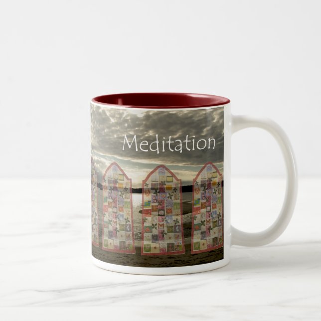Mindfulnessmeditationmugg Två-Tonad Mugg (Höger)