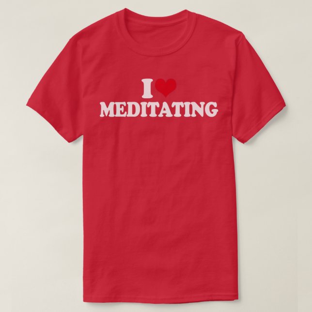 Mindhet i Kärlek Meditating Yoga T Shirt (Design framsida)