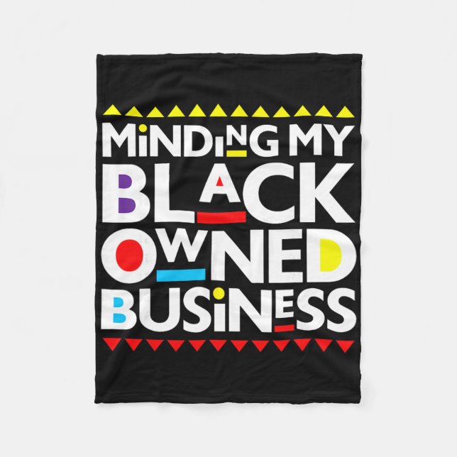 Minding My Black Owned Business Afrikansk historia Fleecefilt (Framsidan)