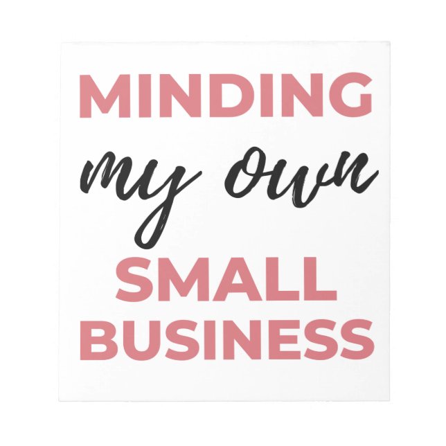 Minding My Own Small Business 2 Anteckningsblock (Framsida)
