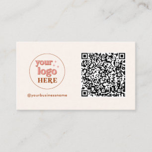 Mindre Affärskort i Aesthetic QR Code Visitkort