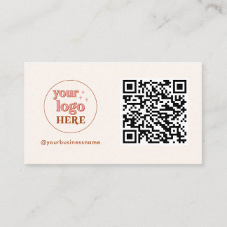 Mindre Affärskort i Aesthetic QR Code Visitkort