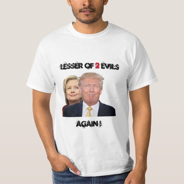 Mindre än 2 onda t-shirt (Framsida)