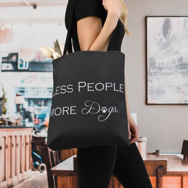 Mindre antal fler Hundar Tote Bag Tygkasse (Less People More Dogs Tote Bag)