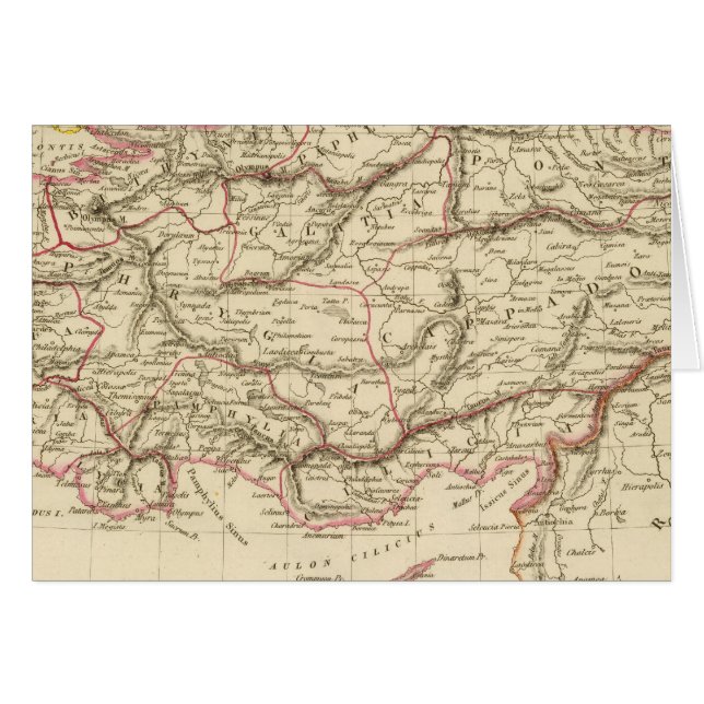 Mindre antika asien hälsningskort (Framsidan Horizontal)