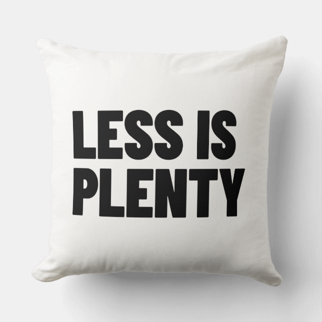 Mindre Är Mer Minimalistisk Gatubeklädnad Typograf Kudde (Framsida)