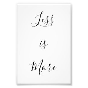 Mindre är mer minimalistisk offert fototryck