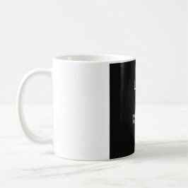 Mindre är mer - minimalistisk svart design kaffemugg