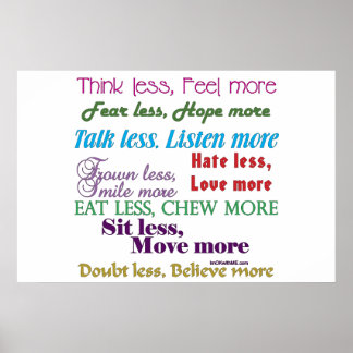 Mindre är mer poster