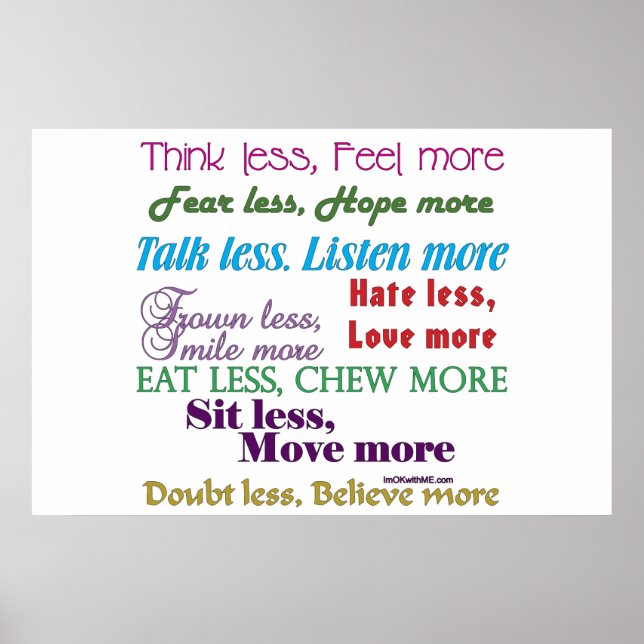 Mindre är mer poster (Framsidan)