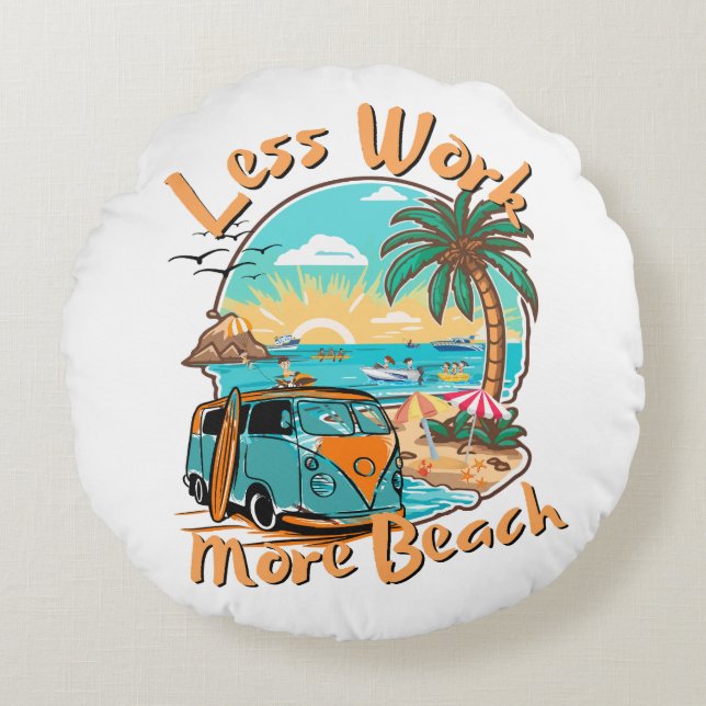 Mindre arbete mer fack rund kudde (Framsidan)