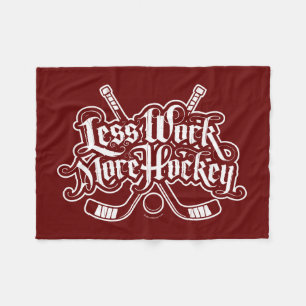 Mindre arbete mer hockey fleecefilt