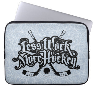 Mindre arbete mer hockey laptop sleeve