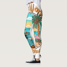 Mindre arbete, mer strand för sommarsemester leggings