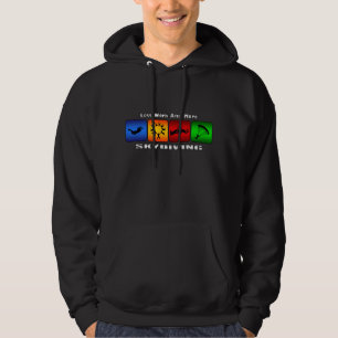 Mindre arbete och mer Skydiving Hoodie