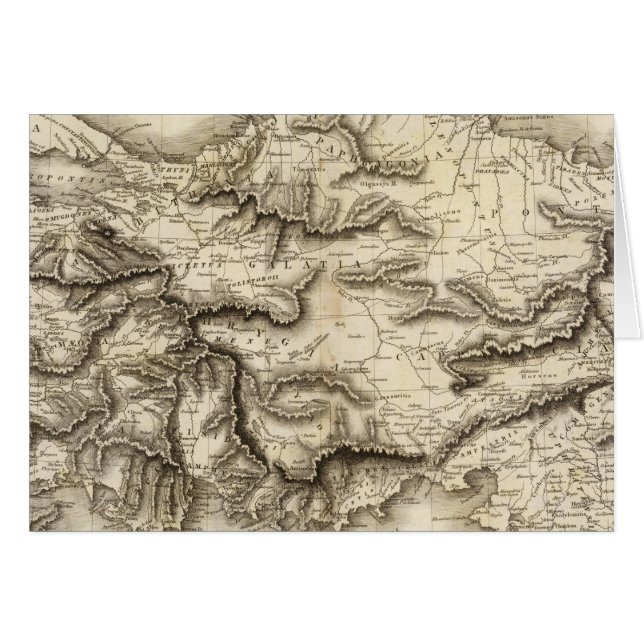 Mindre Asien 3 Hälsningskort (Framsidan Horizontal)