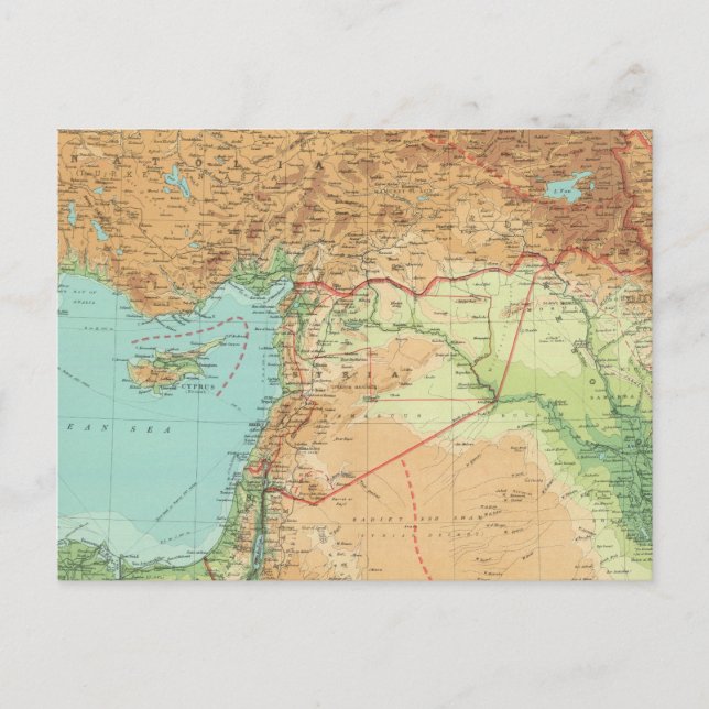 Mindre Asien, Syrien och Mesopotamien Vykort (Framsida)