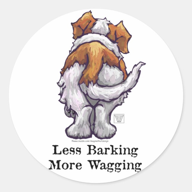 Mindre barkning, mer vaghet runt klistermärke (Framsida)