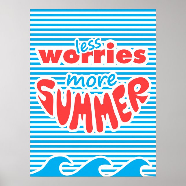 Mindre bekymmer, mer sommar, med Vågar Poster (Framsidan)