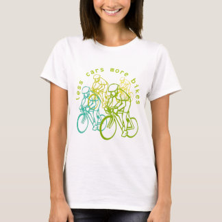 Mindre bilar som mer cyklar t-shirt