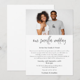 Mindre Bröllop Minskad Foto Manus Modernt Meddelande