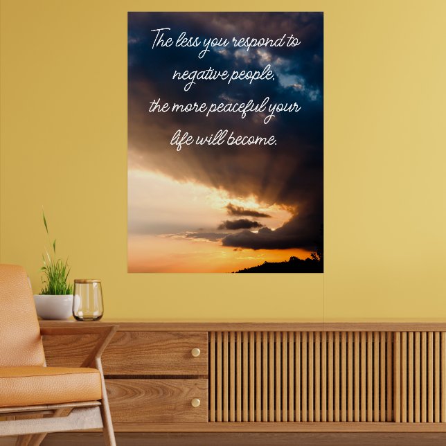 Mindre du svarar på negativa människor citat solne poster (Vardagsrum 2)