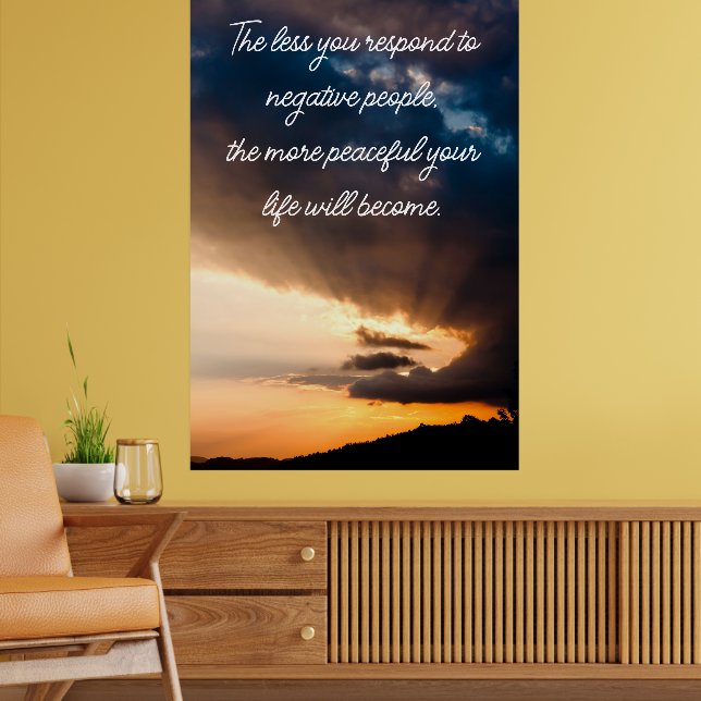 Mindre du svarar på negativa människor citat solne poster (Vardagsrum 2)