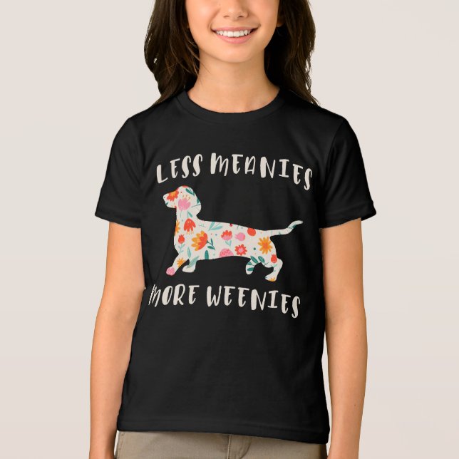 Mindre elaka fler wienerhundar t shirt (Framsida)