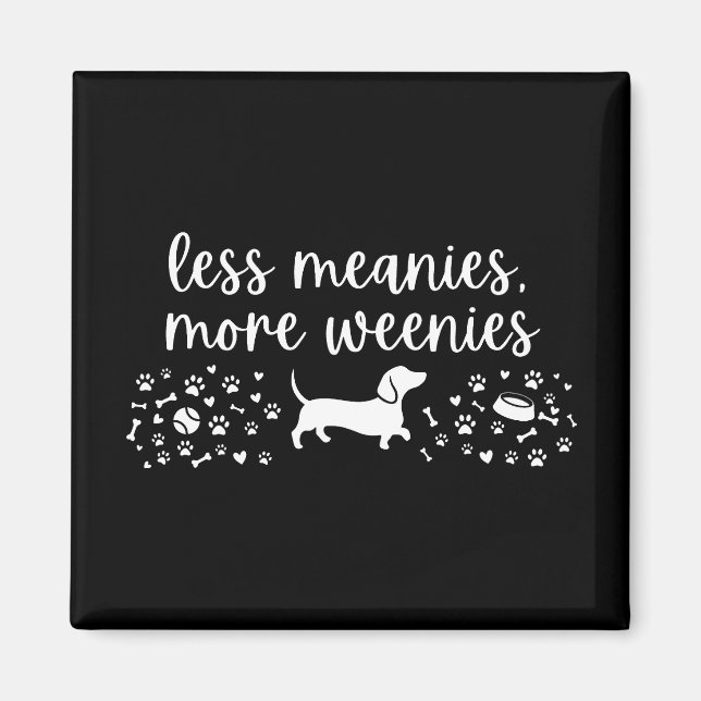 Mindre elaka mer korvar Dachshund Korv Hund Magnet (Framsidan)
