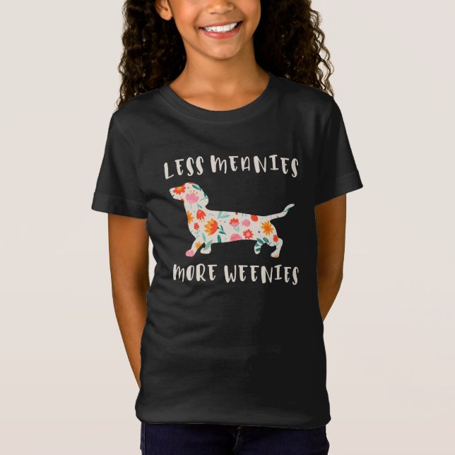Mindre elaka mer wienerhundar t shirt (Framsida)