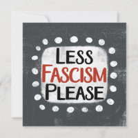 Mindre fascism, hälsningskort