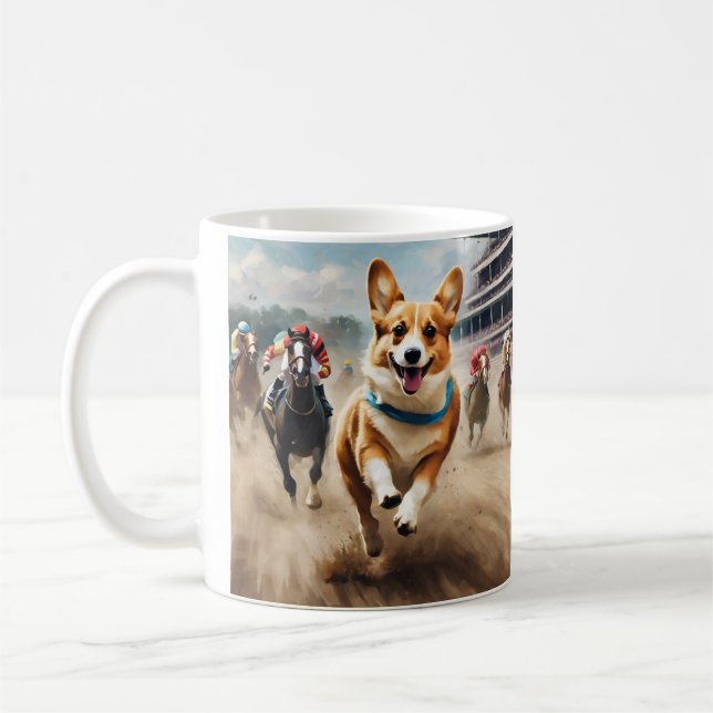 Mindre gallop, mer vild! Corgi vinner derby Kaffemugg (Vänster)