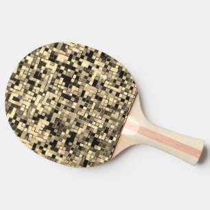 Mindre grumliga fyrkanter eller plattor, khaki ell pingisracket