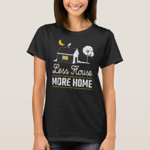Mindre hemmabruk, mer hemmabruk med minimalistiskt t shirt