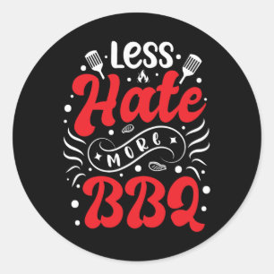 Mindre heta fler bq Barbecue Runt Klistermärke