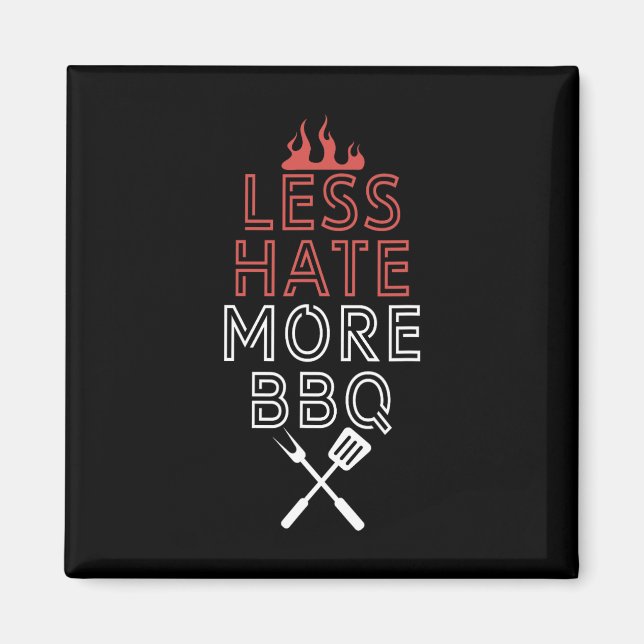 Mindre heta mer BBq Head Chef Cooking Culinary Art Magnet (Framsidan)