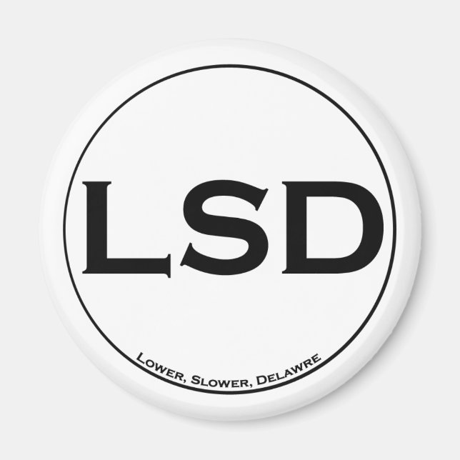 Mindre, långsammare Delaware Magnet (Framsidan)