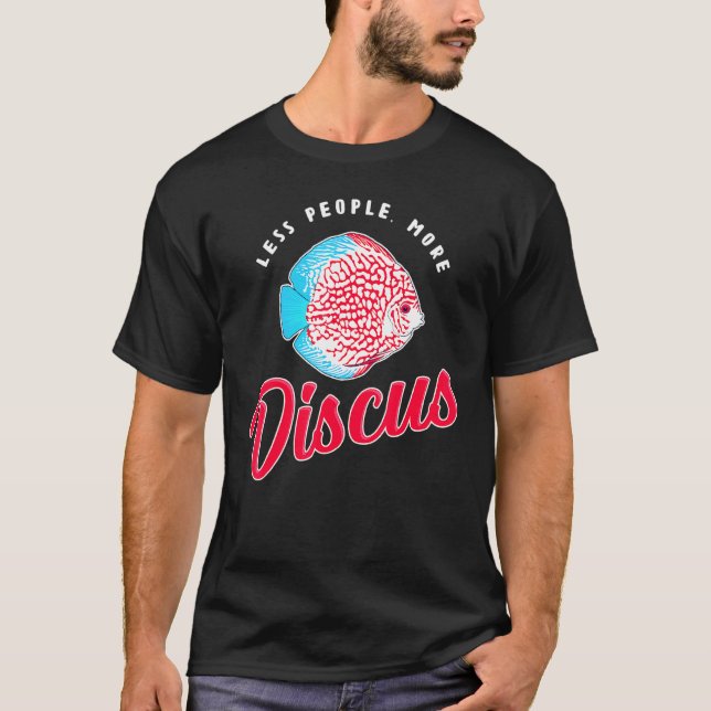Mindre Människor Fiskhållare Cichlid Discus T Shirt (Framsida)