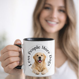 Mindre Människor, Fler Hundar – Minimalistisk Hund Mugg