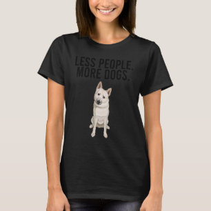 Mindre Människor Fler Hundar Norsk Buhund Introver T Shirt