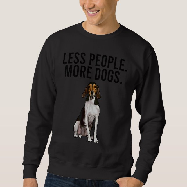 Mindre Människor Fler Hundar Treeing Walker Coonho Lång Ärmad Tröja (Framsida)