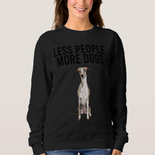 Mindre Människor Fler Hundar Whippet Introvert T Shirt